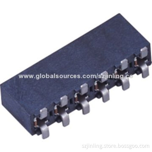 Bottom entry 2.54mm female header, smt dual row height 4.5mm